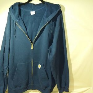 Mens Carhartt 2XL Navy blue zip hoodie